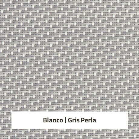 Estor enrollable Comfort 1% de apertura - muestra color blanco/gris perla