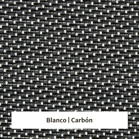 Estor enrollable Comfort 3% de apertura - muestra color blanco/carbón
