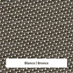 Estor enrollable Comfort 3% de apertura - muestra color blanco/bronce