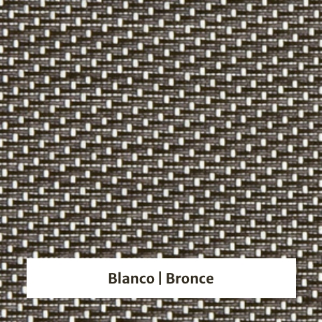 Estor enrollable Comfort 3% de apertura - muestra color blanco/bronce