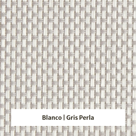 Estor enrollable screen 10% de apertura - muestra color blanco/gris perla