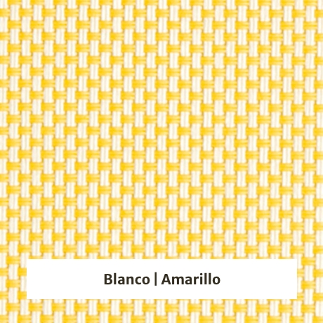 Estor enrollable screen 5% de apertura - muestra color blanco/amarillo