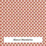 Estor enrollable screen 5% de apertura - muestra color blanco/mandarina