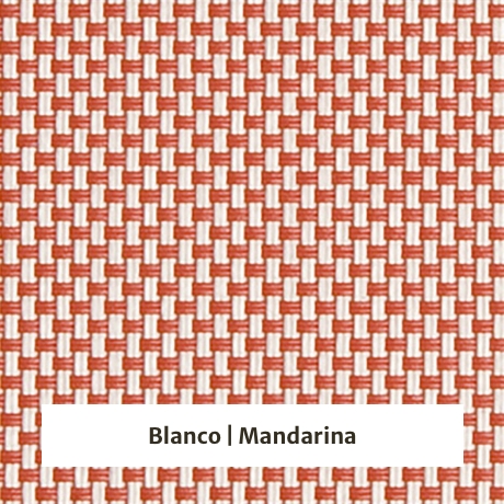 Estor enrollable screen 5% de apertura - muestra color blanco/mandarina