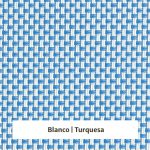 Estor enrollable screen 5% de apertura - muestra color blanco/turquesa