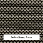 Estor enrollable screen 5% de apertura - muestra color carbón/arena-bronce