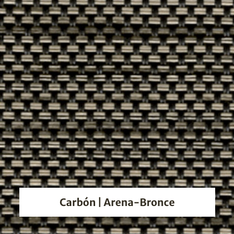 Estor enrollable screen 5% de apertura - muestra color carbón/arena-bronce