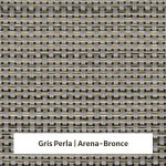 Estor enrollable screen 5% de apertura - muestra color gris perla/arena-bronce