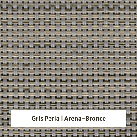 Estor enrollable screen 5% de apertura - muestra color gris perla/arena-bronce