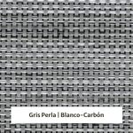 Estor enrollable screen 5% de apertura - muestra color gris perla/blanco-carbón