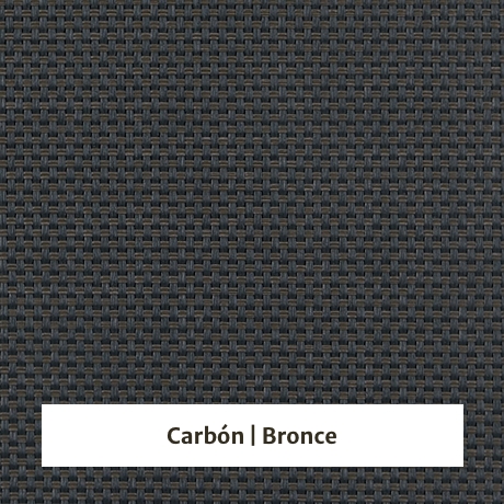 Estor enrollable Screen Poliester 10% de apertura - muestra color carbón/bronce