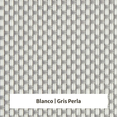 Estor Screen poliester con apertura 5% - muestra color blanco/gris perla