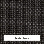 Estor Screen poliester con apertura 5% - muestra color carbón/bronce