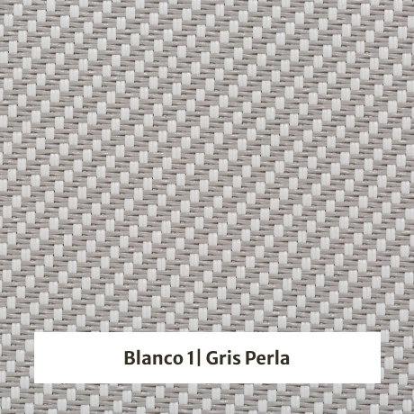 Estor screen enrollable de exterior Outdoor 1% apertura - muestra color blanco/gris perla
