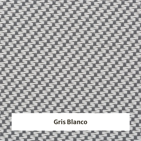 Estor screen enrollable de exterior Outdoor 1% apertura - muestra color gris blanco