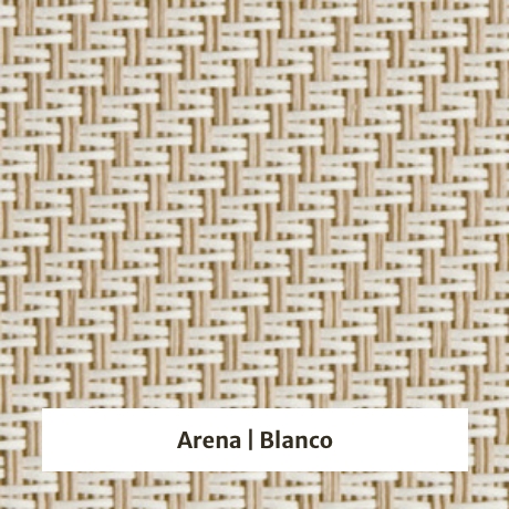 Estor screen enrollable de exterior Outdoor 5% apertura - muestra arena/blanco