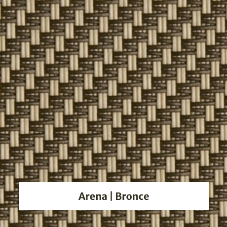 Estor screen enrollable de exterior Outdoor 5% apertura - muestra arena/bronce
