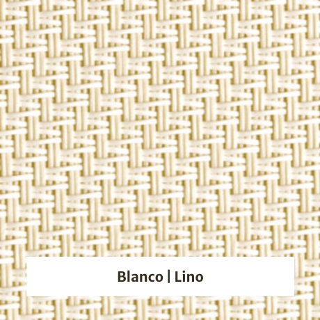 Estor screen enrollable de exterior Outdoor 5% apertura - muestra blanco/lino