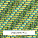 Estor screen enrollable de exterior Outdoor 5% apertura - muestra gris/amarillo verde