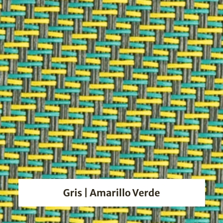 Estor screen enrollable de exterior Outdoor 5% apertura - muestra gris/amarillo verde