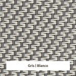 Estor screen enrollable de exterior Outdoor 5% apertura - muestra gris/blanco