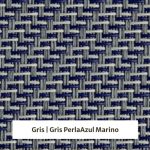 Estor screen enrollable de exterior Outdoor 5% apertura - muestra gris /gris perla azul marino