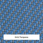 Estor screen enrollable de exterior Outdoor 5% apertura - muestra gris/turquesa