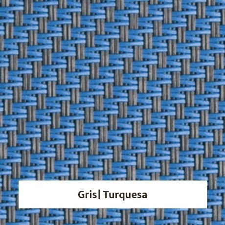 Estor screen enrollable de exterior Outdoor 5% apertura - muestra gris/turquesa