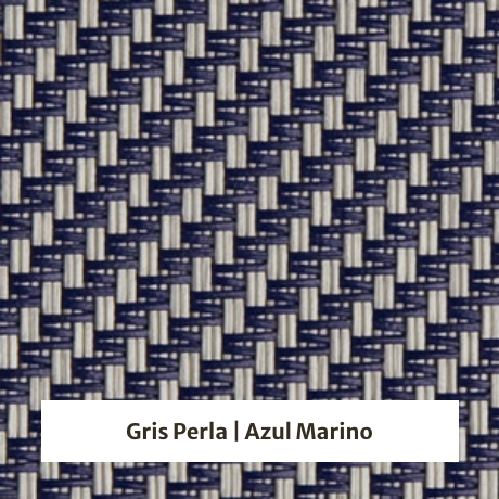 Estor screen enrollable de exterior Outdoor 5% apertura - muestra color gris perla/azul marino