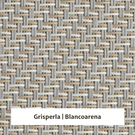 Estor screen enrollable de exterior Outdoor 5% apertura - muestra gris perla/blanco arena