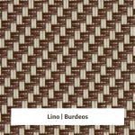 Estor screen enrollable de exterior Outdoor 5% apertura - muestra color lino/burdeos