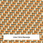 Estor screen enrollable de exterior Outdoor 5% apertura - muestra lino/gris naranja