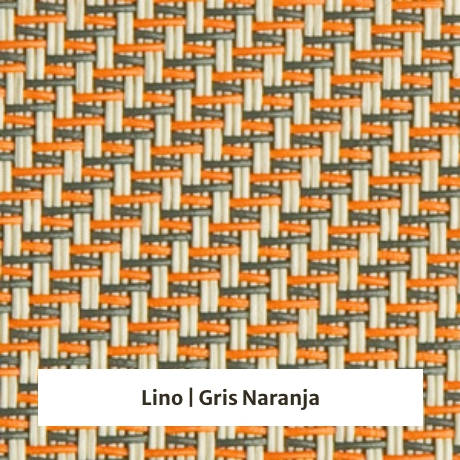 Estor screen enrollable de exterior Outdoor 5% apertura - muestra lino/gris naranja