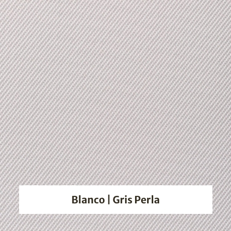 Estor enrollable screen para exterior Outdoor Solar 3% de apertura - muestra color blanco/gris perla